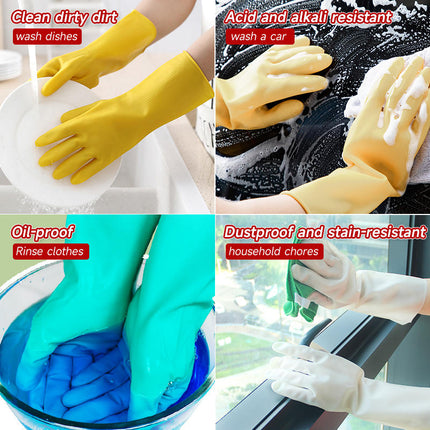 Premium Reusable Rubber Gloves – Waterproof Hand Protection for Cleaning, Dishwashing & Gardening