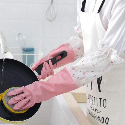 Premium Reusable Rubber Gloves – Waterproof Hand Protection for Cleaning, Dishwashing & Gardening