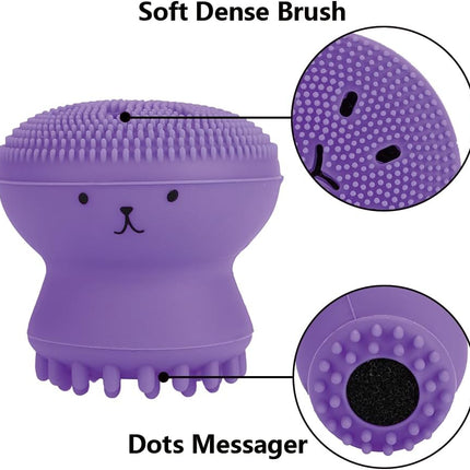 Octopus Shape Silicone Face Cleansing Brush – Deep Cleansing Facial Scrubber & Massage Tool