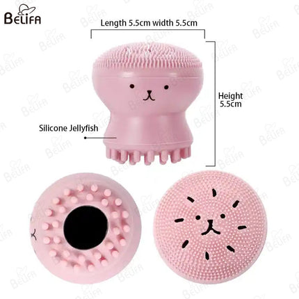 Octopus Shape Silicone Face Cleansing Brush – Deep Cleansing Facial Scrubber & Massage Tool