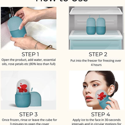 Ice Roller Massager – Face, Neck & Body Care Tool for Glowing Skin