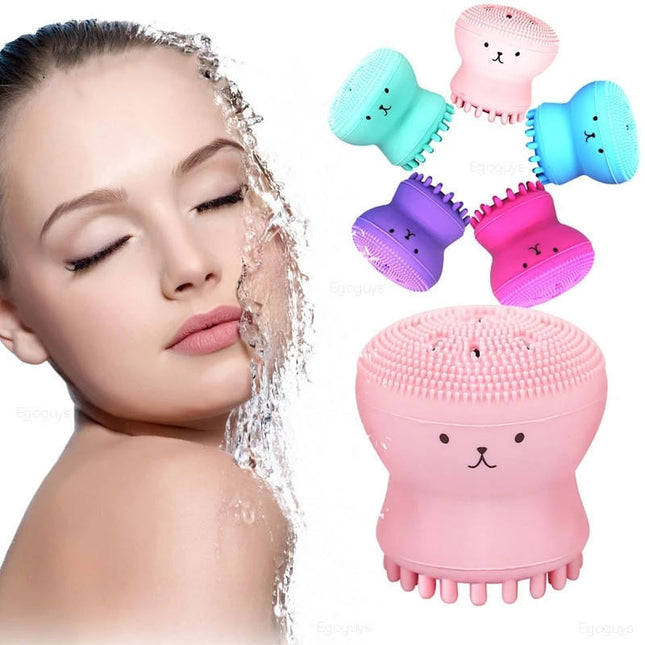 Octopus Shape Silicone Face Cleansing Brush – Deep Cleansing Facial Scrubber & Massage Tool
