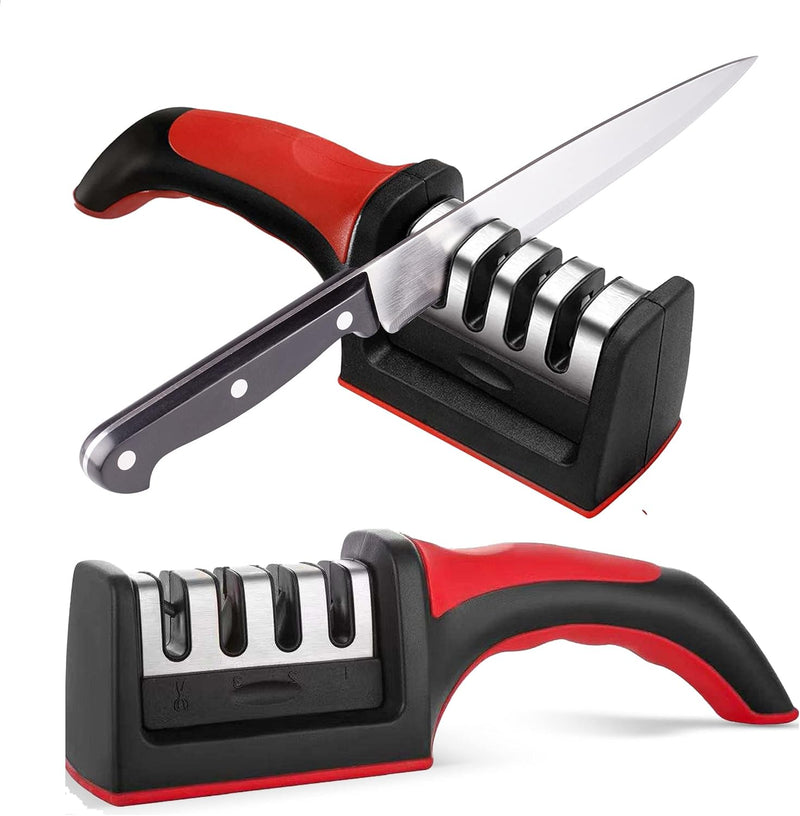 Knife Sharpener – 4-Stage Sharpening Kit for Home, Chef & Kitchen Use
