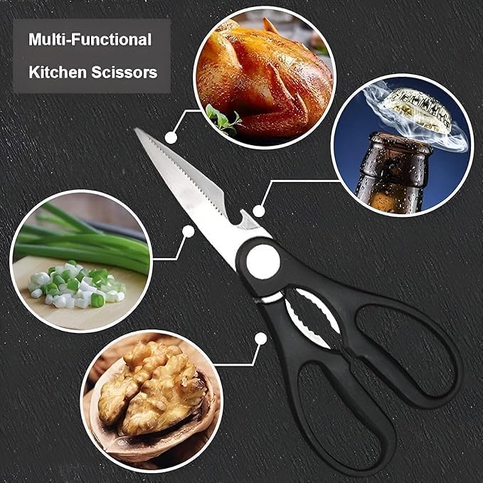 6-Piece Kitchen Knife Set with Scissors – Perfect for Chefs & Cooking