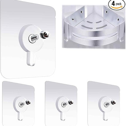 Adhesive Hooks – 4 Pcs Reusable Wall Hangers for Home & Kitchen