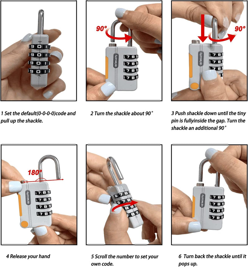 4-Digit Combination Padlock – Waterproof Mini Security Lock for Travel