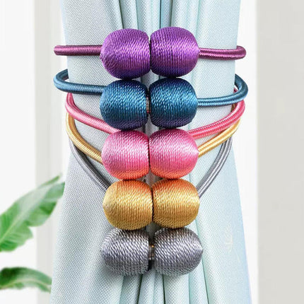 1 PCS Magnetic Curtain Tiebacks – 1 Pair Decorative Rope Holders for Home & Office Drapes