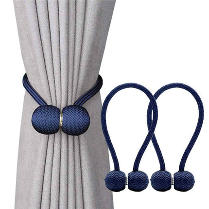 1 PCS Magnetic Curtain Tiebacks – 1 Pair Decorative Rope Holders for Home & Office Drapes