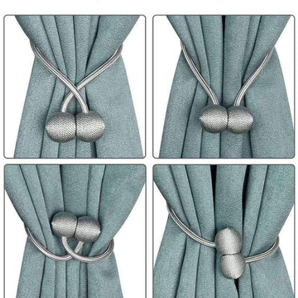 1 PCS Magnetic Curtain Tiebacks – 1 Pair Decorative Rope Holders for Home & Office Drapes