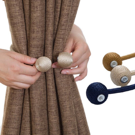 1 PCS Magnetic Curtain Tiebacks – 1 Pair Decorative Rope Holders for Home & Office Drapes