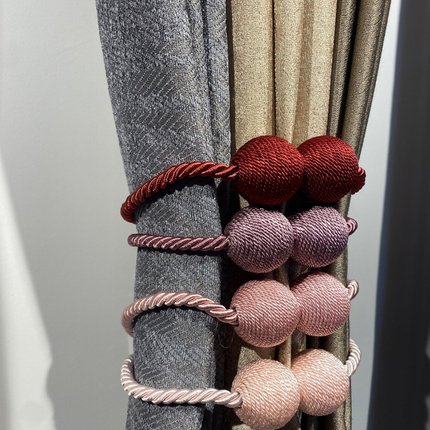 1 PCS Magnetic Curtain Tiebacks – 1 Pair Decorative Rope Holders for Home & Office Drapes