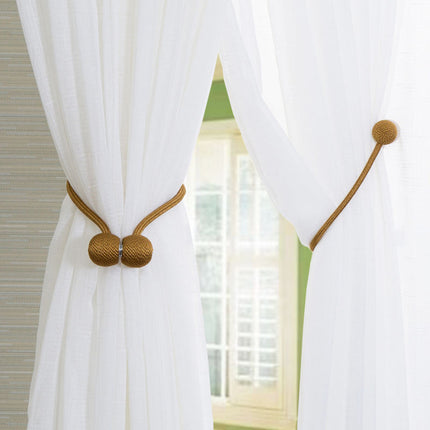 1 PCS Magnetic Curtain Tiebacks – 1 Pair Decorative Rope Holders for Home & Office Drapes