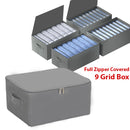 Full Cover 9-Grid Jeans Organizer – Foldable Clothes Storage Box for Wardrobe & Drawers