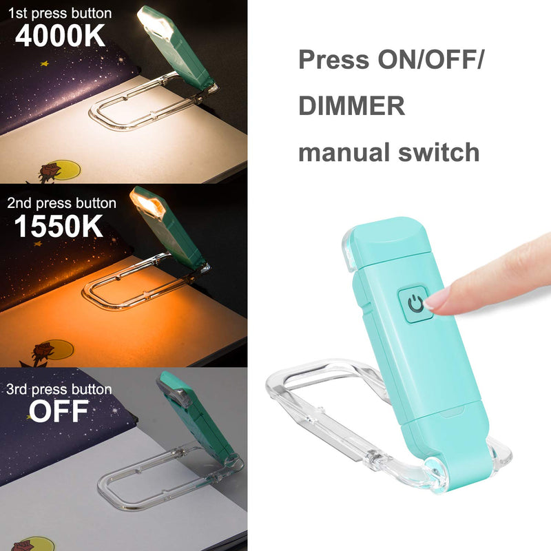 LED Book Reading Light – USB Rechargeable, Adjustable Brightness, Eye-Friendly Design