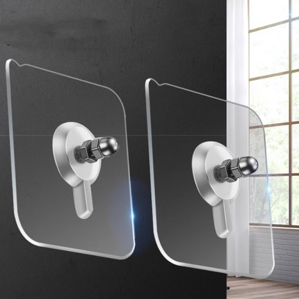 Adhesive Hooks – 4 Pcs Reusable Wall Hangers for Home & Kitchen