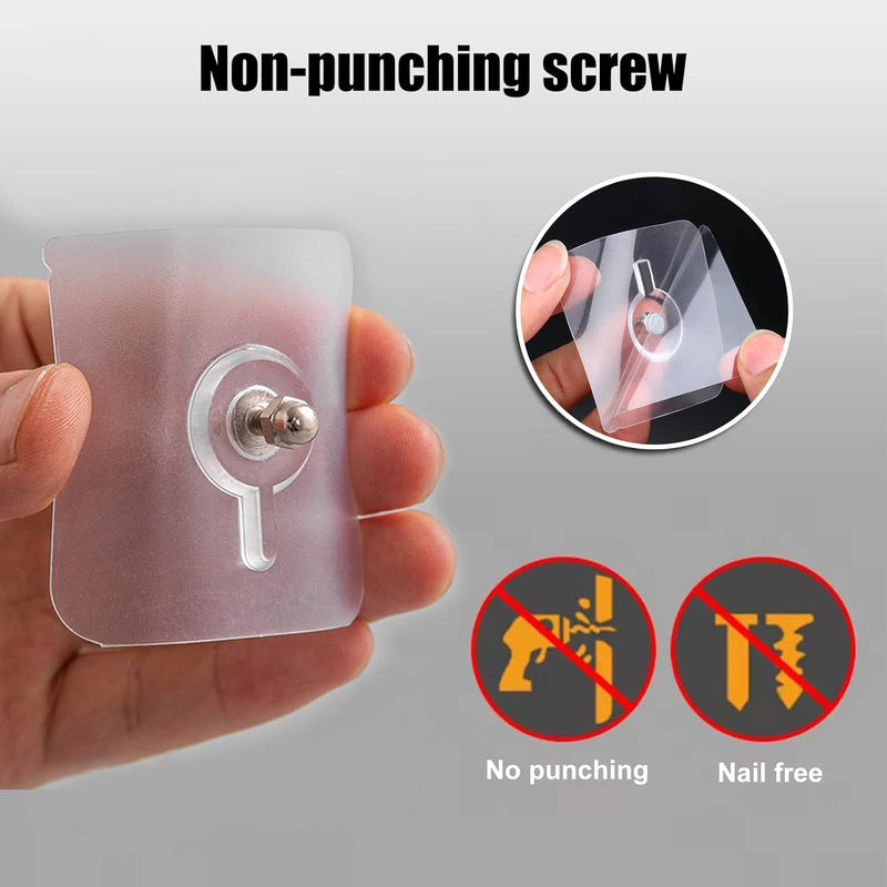 Adhesive Hooks – 4 Pcs Reusable Wall Hangers for Home & Kitchen