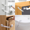 Child Safety Locks for Cabinets & Drawers – No-Drill Baby Proof Latches for Fridge, Toilet, Oven & Furniture