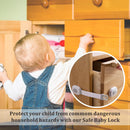 Child Safety Locks for Cabinets & Drawers – No-Drill Baby Proof Latches for Fridge, Toilet, Oven & Furniture