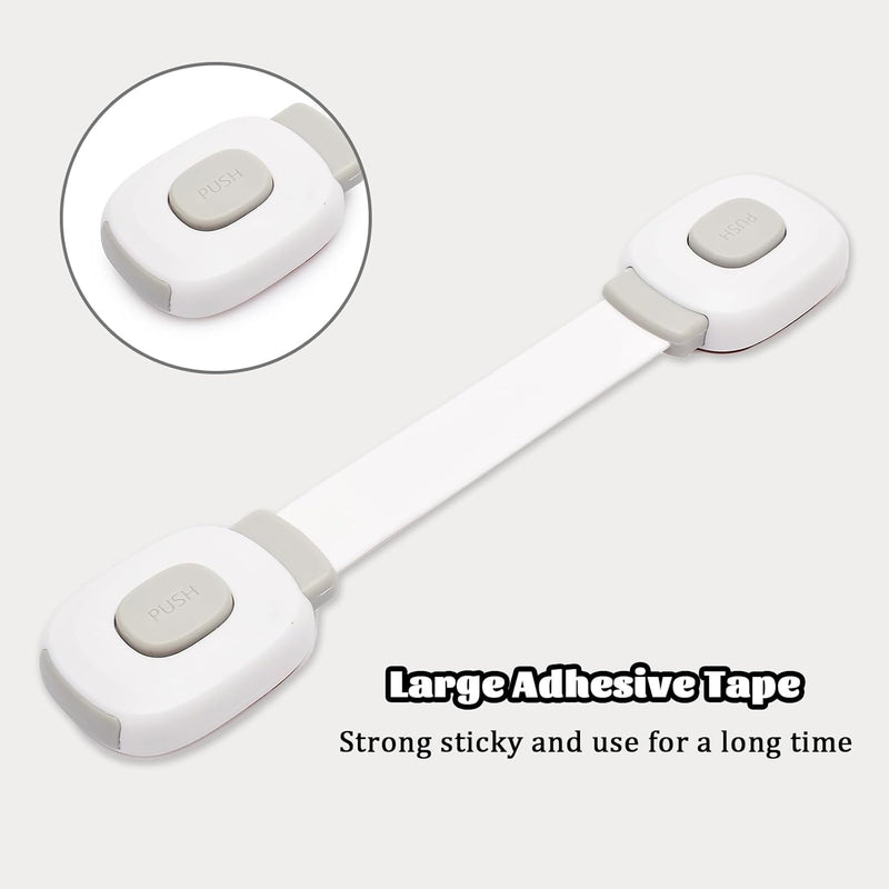 Child Safety Locks for Cabinets & Drawers – No-Drill Baby Proof Latches for Fridge, Toilet, Oven & Furniture
