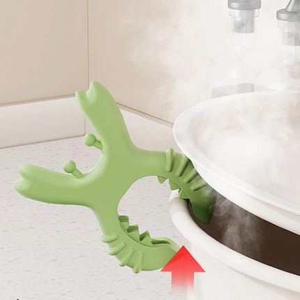 Crab Utensil Rest Pot Clip – Silicone Spoon Holder & Pot Clip for Cooking, Stirring & Spill Control