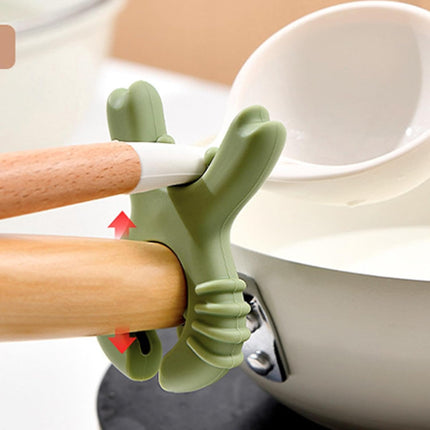 Crab Utensil Rest Pot Clip – Silicone Spoon Holder & Pot Clip for Cooking, Stirring & Spill Control