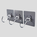Premium Adhesive Hooks – Brushed Stainless Steel Wall Hangers, No Tools Needed (4PCS)