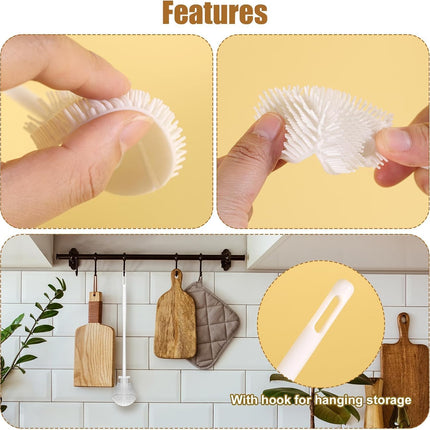 Premium Silicone Bottle Cleaning Brush for Glasses, Baby Bottles, Kitchen Jars & Cups