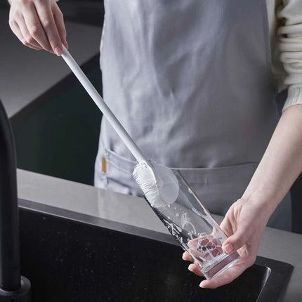 Premium Silicone Bottle Cleaning Brush for Glasses, Baby Bottles, Kitchen Jars & Cups