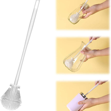 Premium Silicone Bottle Cleaning Brush for Glasses, Baby Bottles, Kitchen Jars & Cups