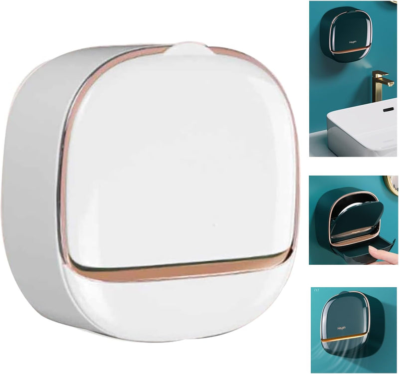 Modern Bathroom Soap Holder – Flip-Top Wall Mounted Soap Storage Box