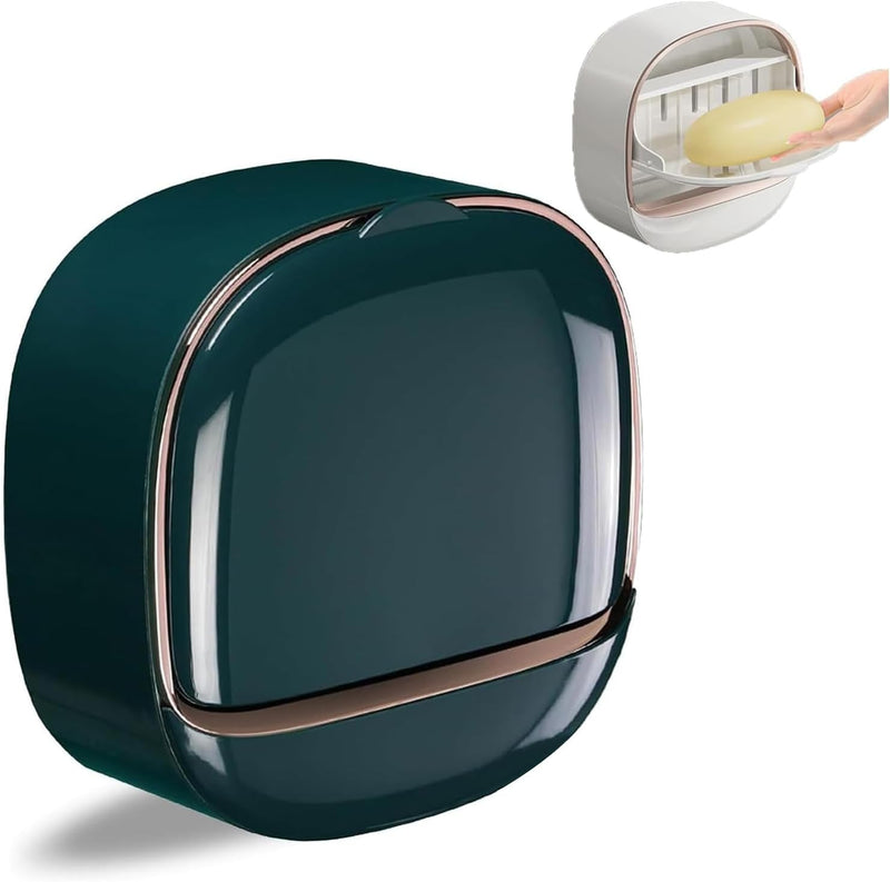 Modern Bathroom Soap Holder – Flip-Top Wall Mounted Soap Storage Box