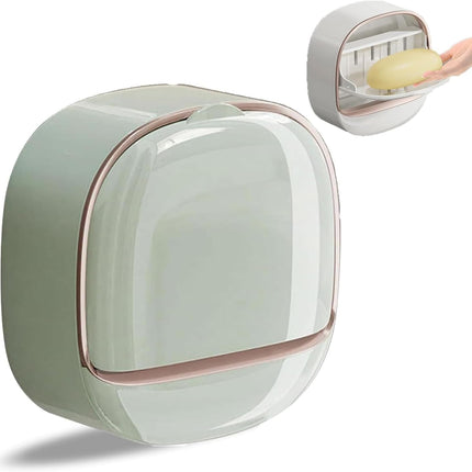 Modern Bathroom Soap Holder – Flip-Top Wall Mounted Soap Storage Box