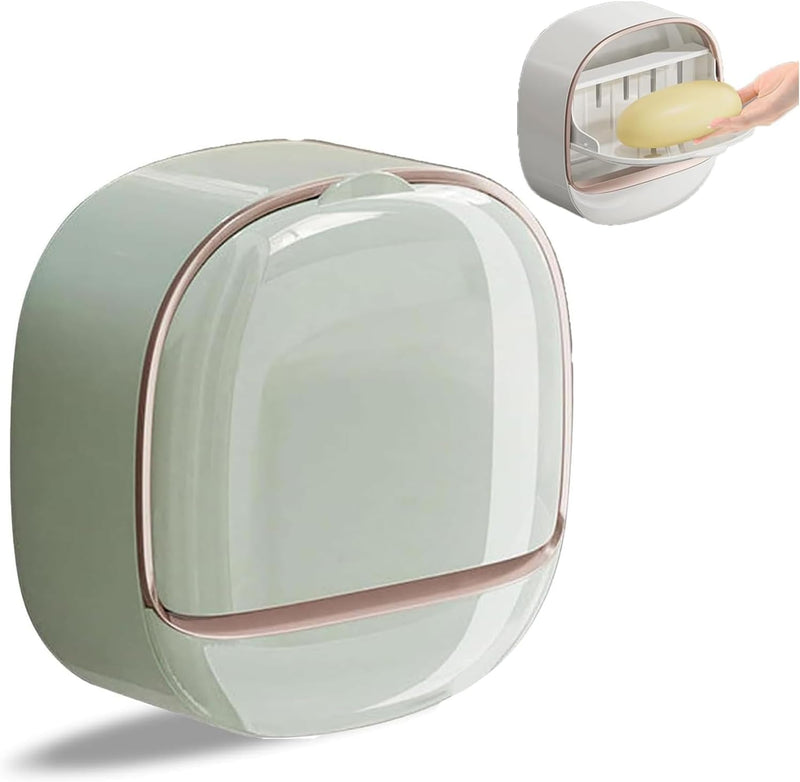 Modern Bathroom Soap Holder – Flip-Top Wall Mounted Soap Storage Box