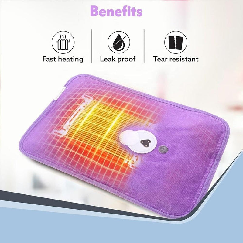 Soft Velvet Electric Hot Water Bag – Rechargeable Pain Relief Heating Pad