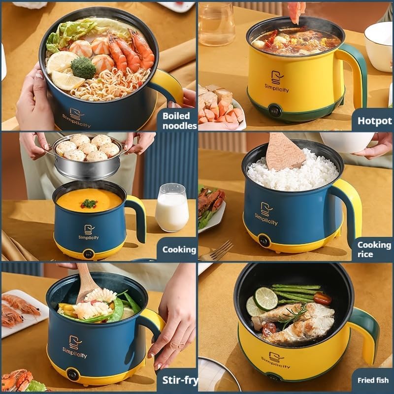 1.8L Mini Electric Cooker – Portable Non-Stick Travel Pot for Rice, Ramen & Pasta (Multi-Functional Quick Cooker)