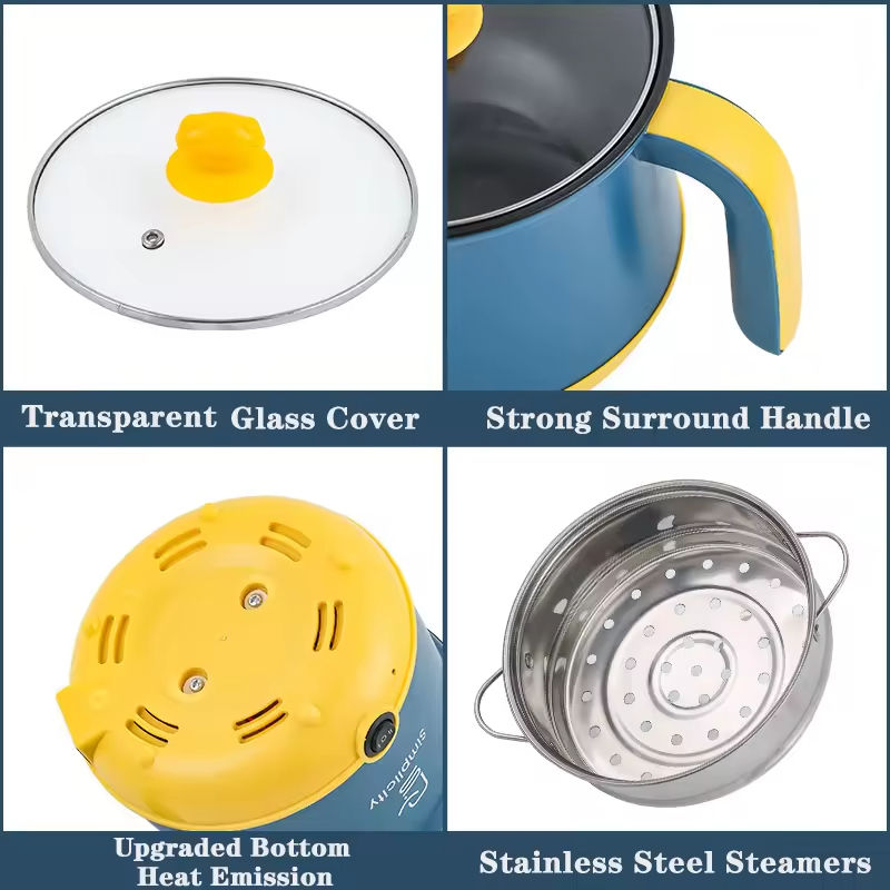 1.8L Mini Electric Cooker – Portable Non-Stick Travel Pot for Rice, Ramen & Pasta (Multi-Functional Quick Cooker)