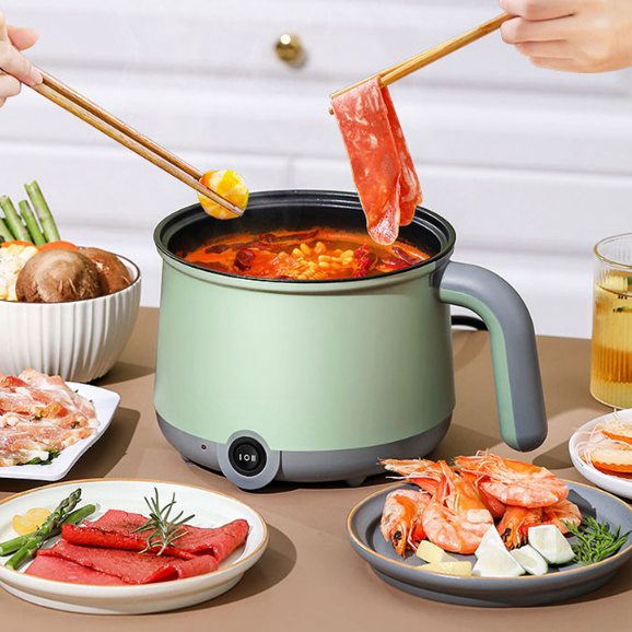 1.8L Mini Electric Cooker – Portable Non-Stick Travel Pot for Rice, Ramen & Pasta (Multi-Functional Quick Cooker)