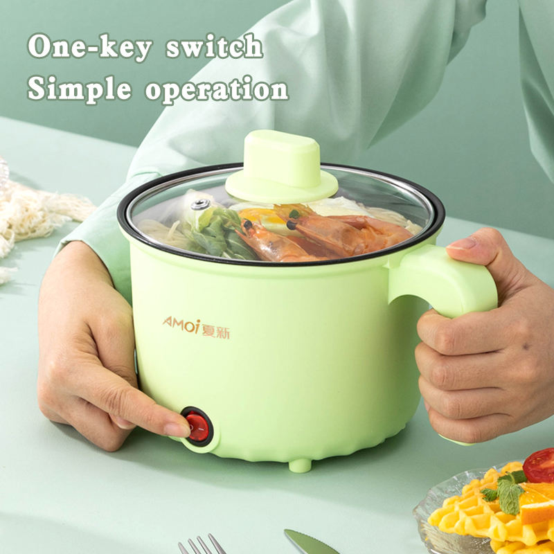 1.8L Mini Electric Cooker – Portable Non-Stick Travel Pot for Rice, Ramen & Pasta (Multi-Functional Quick Cooker)